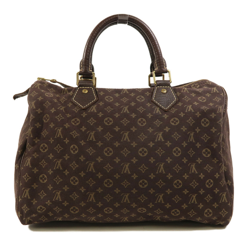 LOUIS VUITTON Monogram Mini Lin Speedy 30金扣手挽袋-1