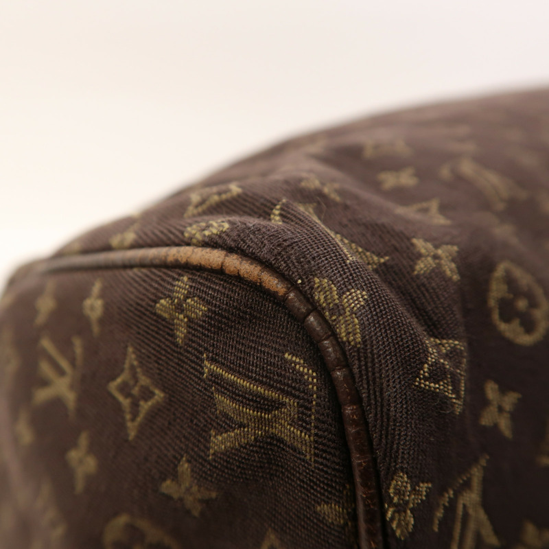 LOUIS VUITTON Monogram Mini Lin Speedy 30金扣手挽袋-12