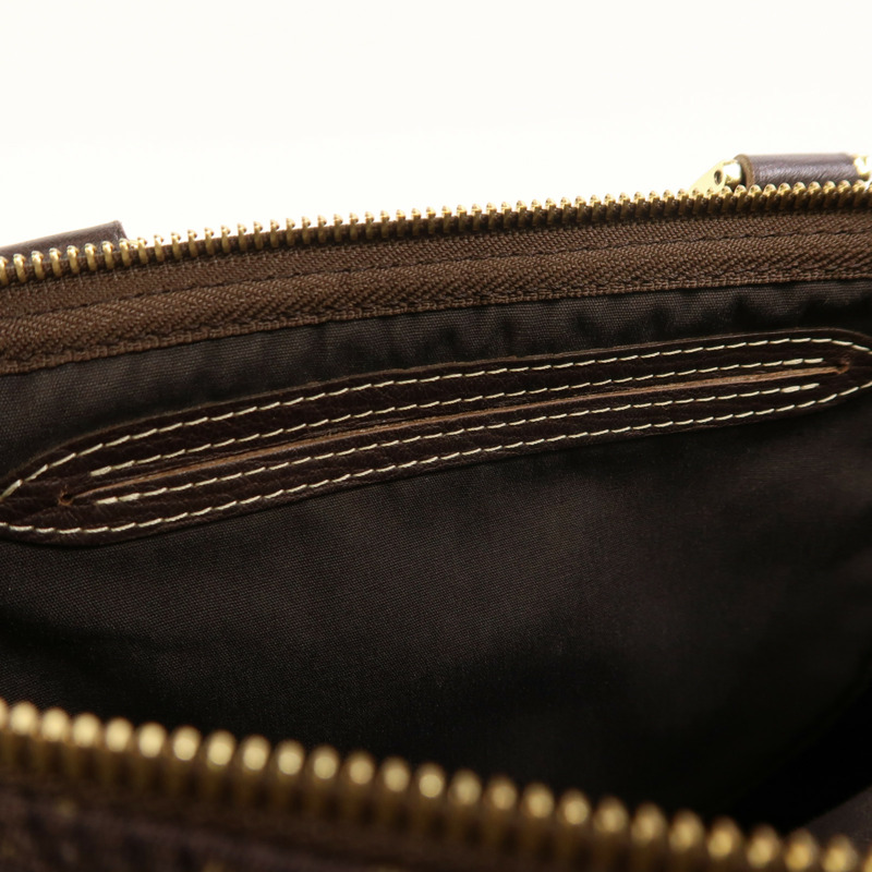 LOUIS VUITTON Monogram Mini Lin Speedy 30金扣手挽袋-15