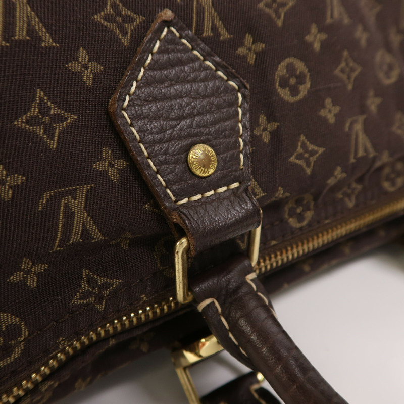 LOUIS VUITTON Monogram Mini Lin Speedy 30金扣手挽袋-17