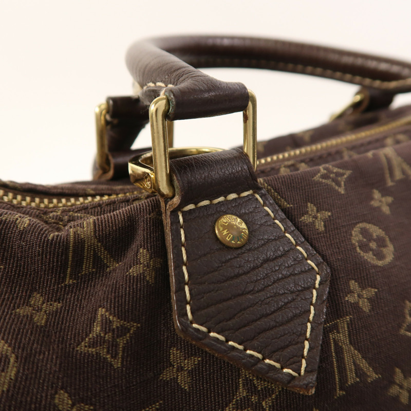 LOUIS VUITTON Monogram Mini Lin Speedy 30金扣手挽袋-18