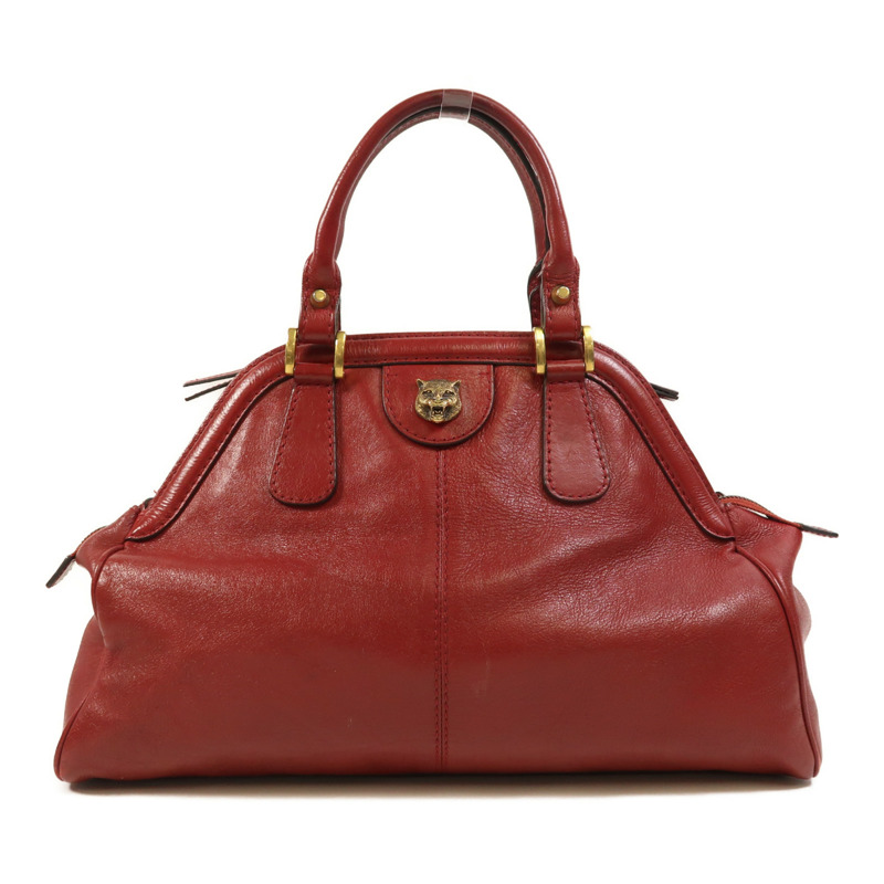 GUCCI 牛皮皮革Liber金扣手挽肩背兩用袋-1