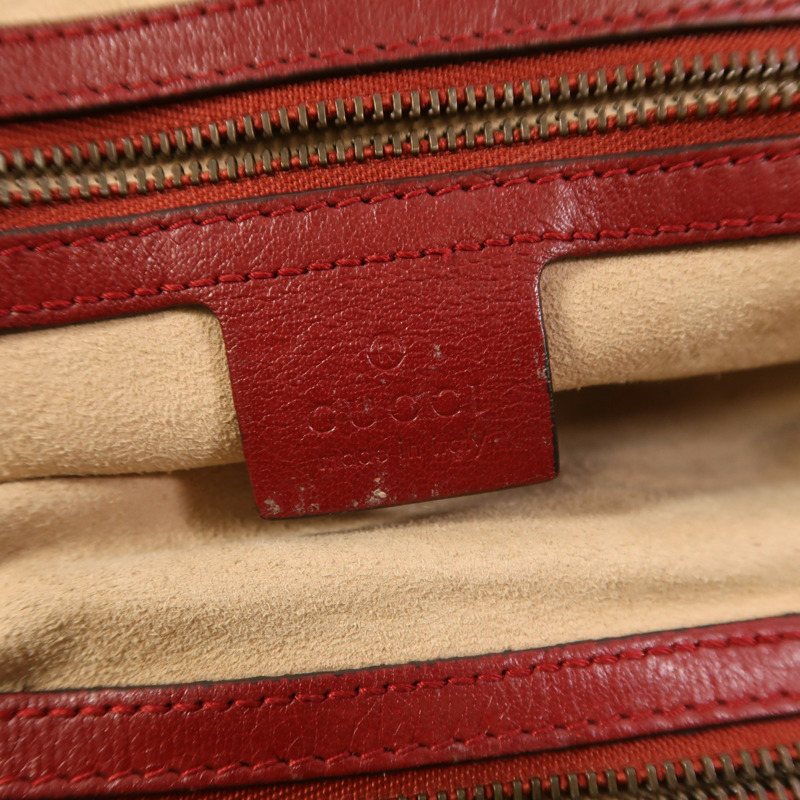 GUCCI 牛皮皮革Liber金扣手挽肩背兩用袋-5