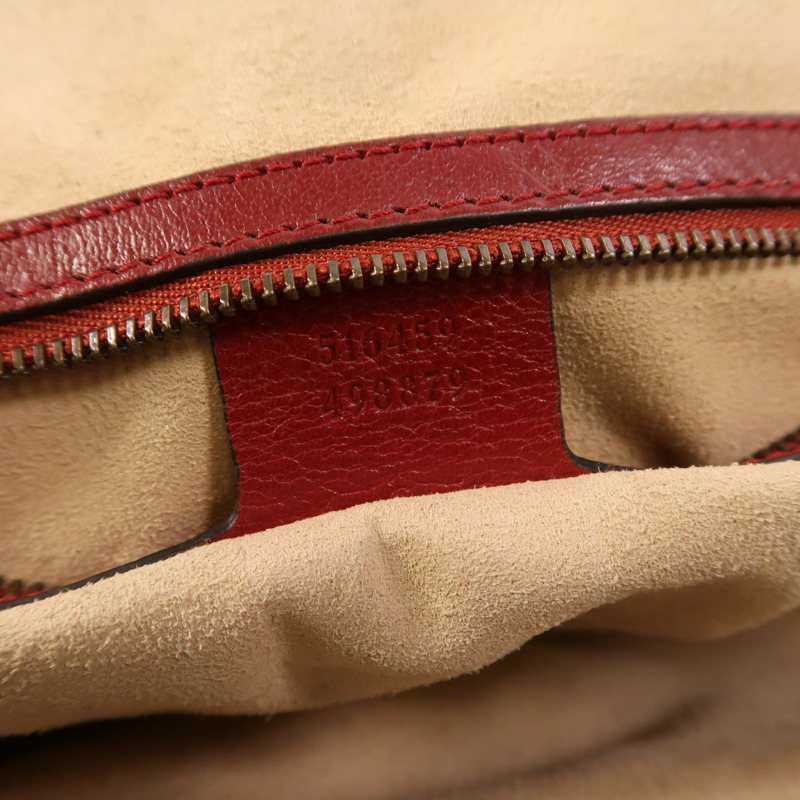 GUCCI 牛皮皮革Liber金扣手挽肩背兩用袋-6