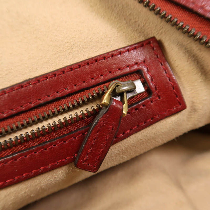 GUCCI 牛皮皮革Liber金扣手挽肩背兩用袋-14