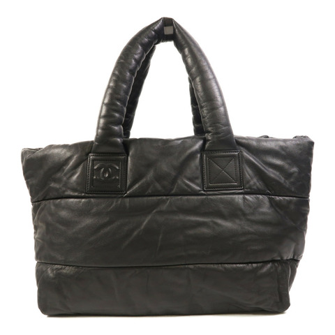 CHANEL 牛皮皮革Coco Cocoon銀扣手挽袋