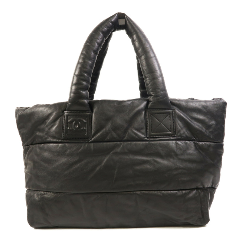 CHANEL 牛皮皮革Coco Cocoon銀扣手挽袋-0