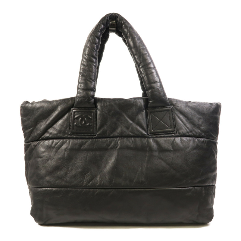 CHANEL 牛皮皮革Coco Cocoon銀扣手挽袋-1