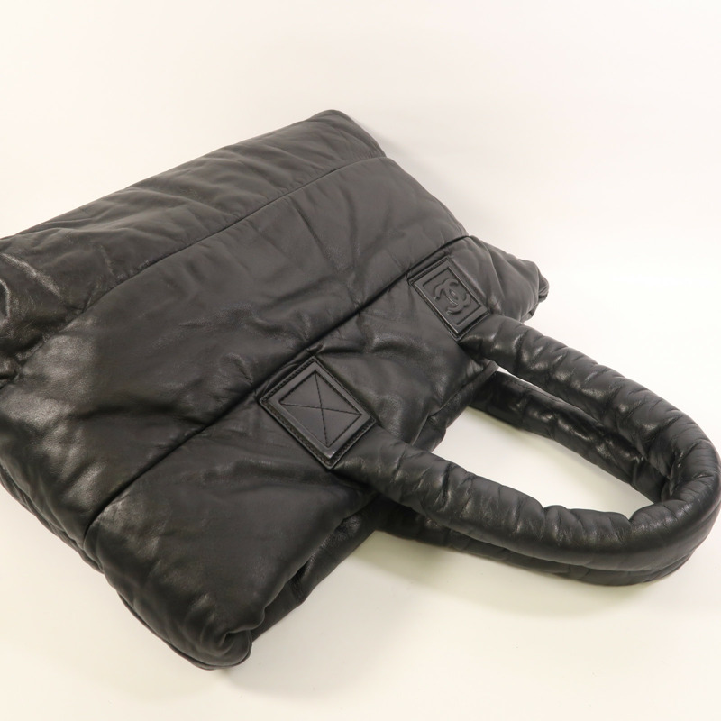 CHANEL 牛皮皮革Coco Cocoon銀扣手挽袋-7