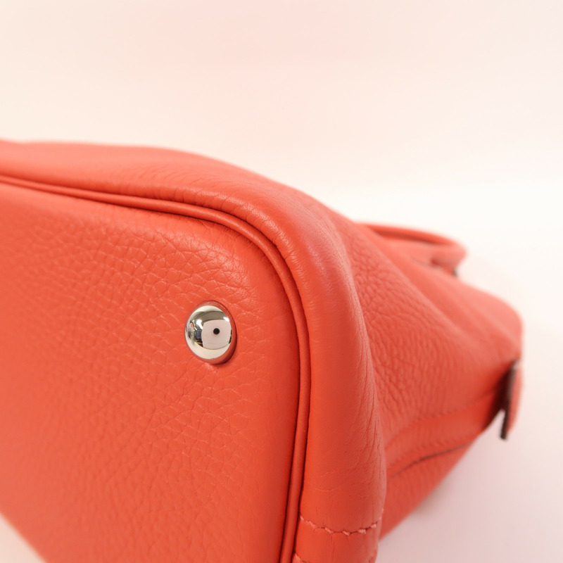 HERMES Clemence皮革Bolide 31銀扣手挽肩背兩用袋Rose Jaipur-9