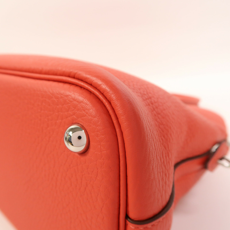 HERMES Clemence皮革Bolide 31銀扣手挽肩背兩用袋Rose Jaipur-11