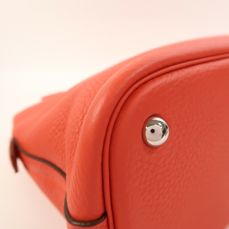 HERMES Clemence皮革Bolide 31銀扣手挽肩背兩用袋Rose Jaipur-12