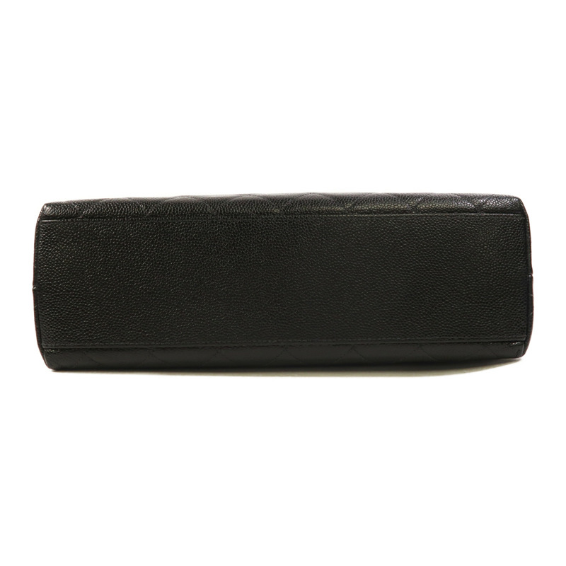 CHANEL 牛皮皮革Vintage Tote Bag金扣肩背袋-3