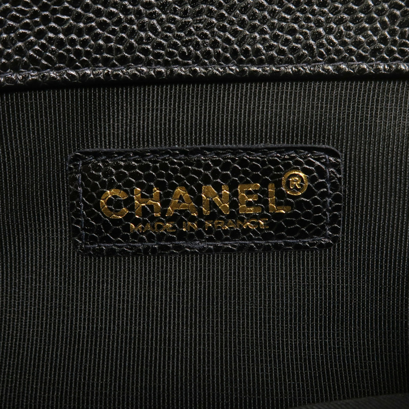 CHANEL 牛皮皮革Vintage Tote Bag金扣肩背袋-6