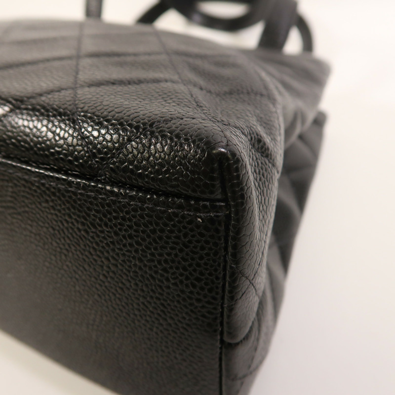 CHANEL 牛皮皮革Vintage Tote Bag金扣肩背袋-12