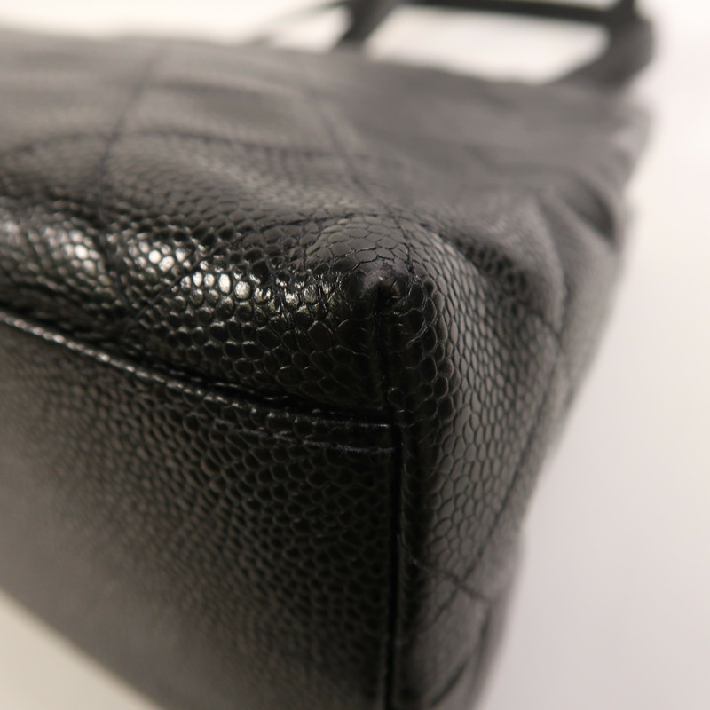 CHANEL 牛皮皮革Vintage Tote Bag金扣肩背袋-14