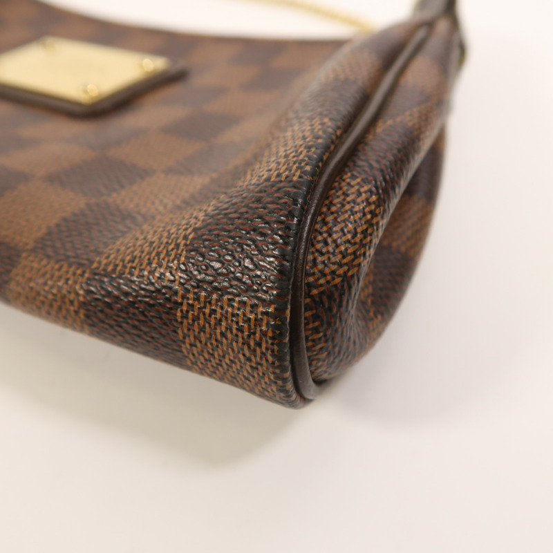 LOUIS VUITTON Damier Eva金扣手挽肩背兩用袋棕色-11