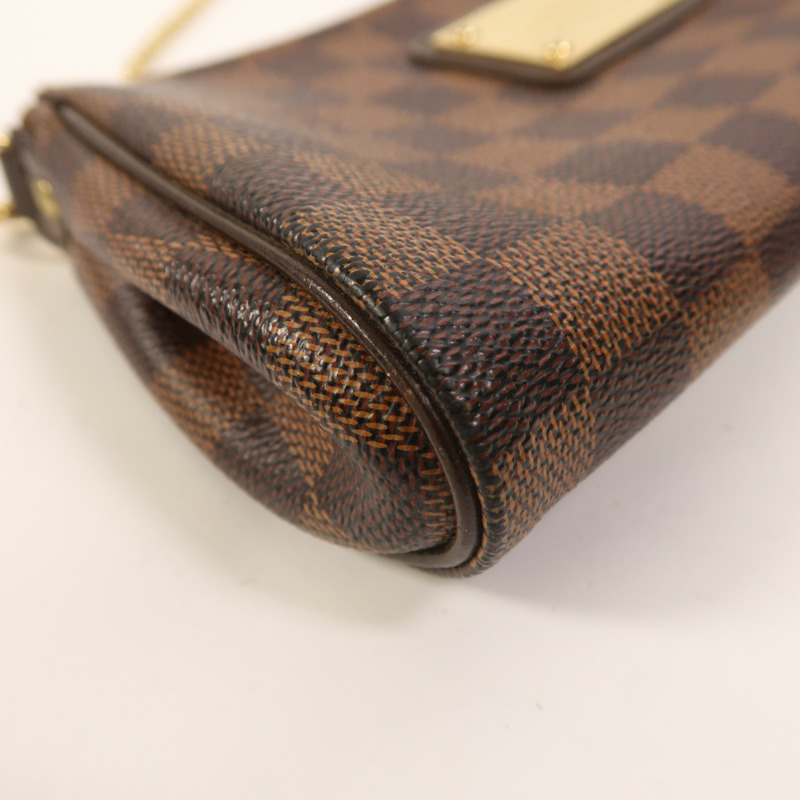 LOUIS VUITTON Damier Eva金扣手挽肩背兩用袋棕色-12