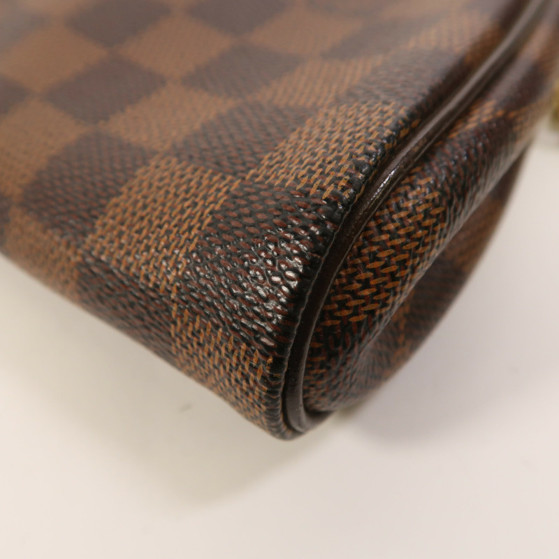 LOUIS VUITTON Damier Eva金扣手挽肩背兩用袋棕色-13