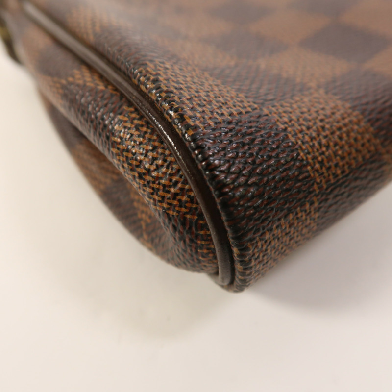 LOUIS VUITTON Damier Eva金扣手挽肩背兩用袋棕色-14