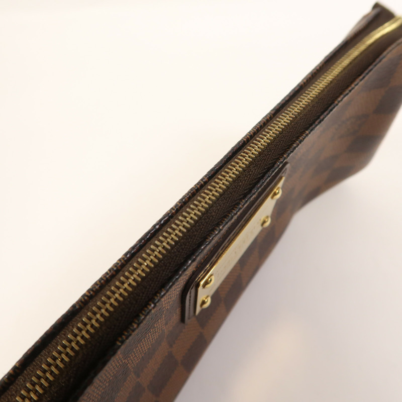 LOUIS VUITTON Damier Eva金扣手挽肩背兩用袋棕色-17