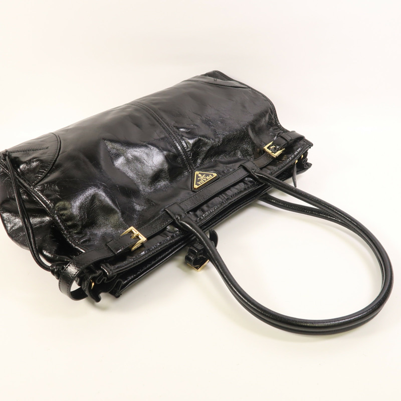 PRADA 牛皮皮革Bonnie Large金扣手挽肩背兩用袋-7