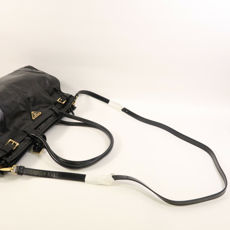 PRADA 牛皮皮革Bonnie Large金扣手挽肩背兩用袋-8
