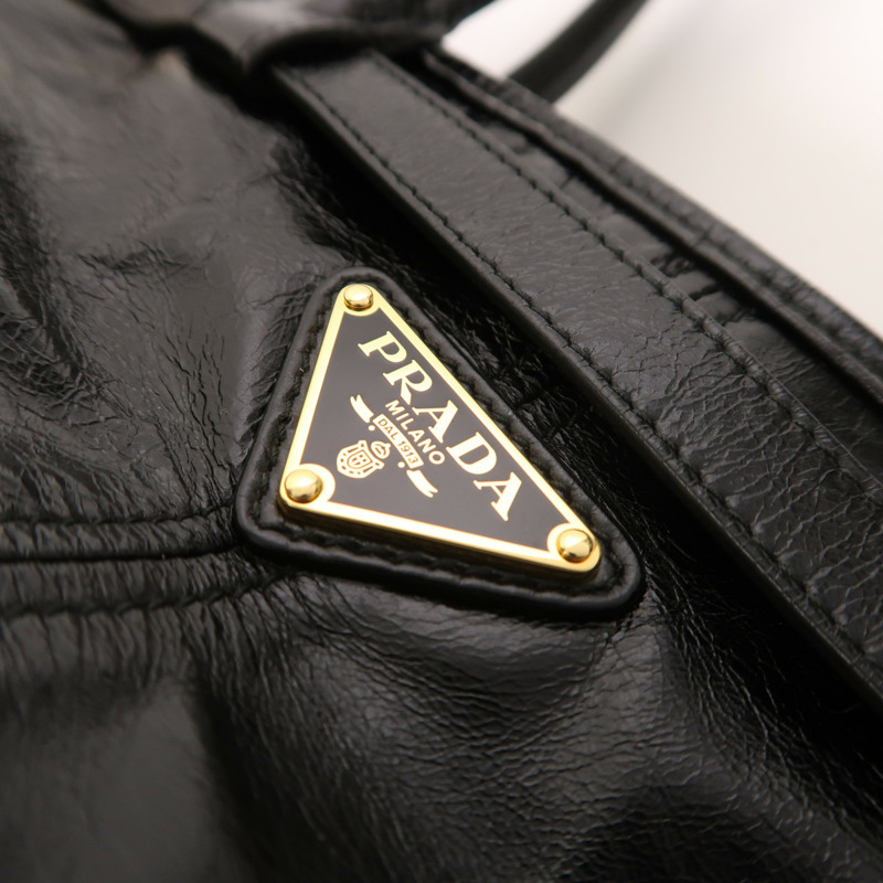 PRADA 牛皮皮革Bonnie Large金扣手挽肩背兩用袋-10