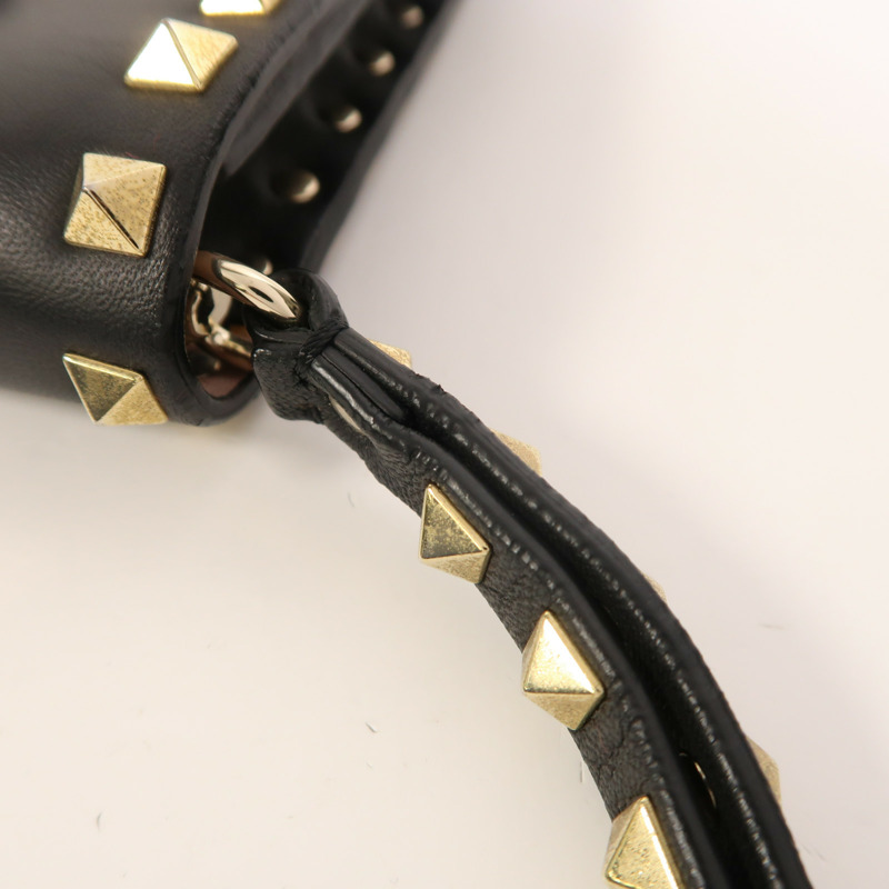 Valentino 牛皮皮革Garavani Rockstud Clutch金扣手拿包-19