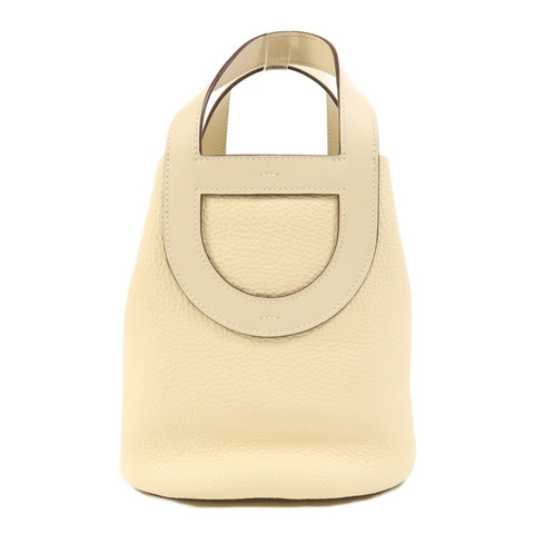 HERMES Clemence皮革In The Loop 18銀扣手挽袋Nata