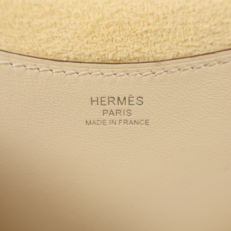 HERMES Clemence皮革In The Loop 18銀扣手挽袋Nata-5