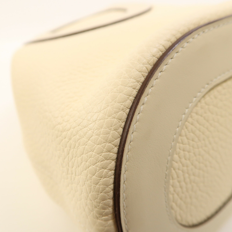 HERMES Clemence皮革In The Loop 18銀扣手挽袋Nata-10