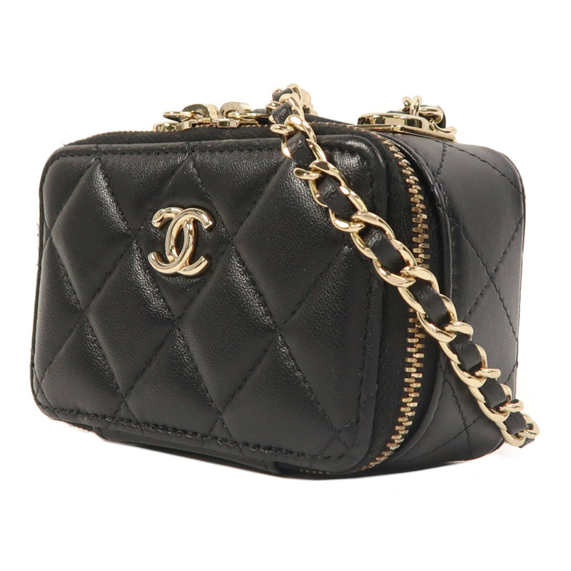 CHANEL 羊皮皮革Chain Shoulder Bag金扣鏈帶肩背袋-2