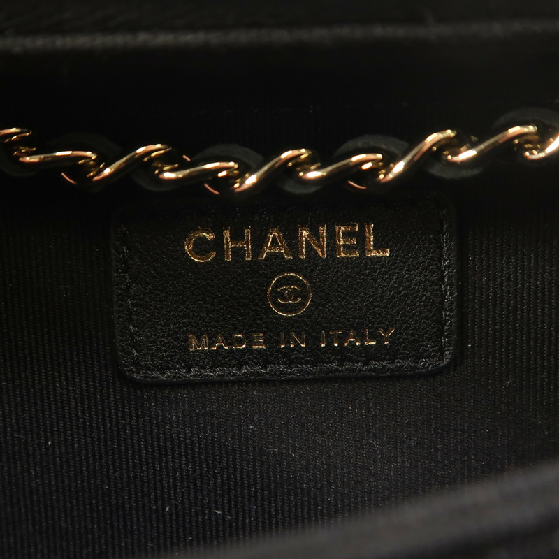 CHANEL 羊皮皮革Chain Shoulder Bag金扣鏈帶肩背袋-5