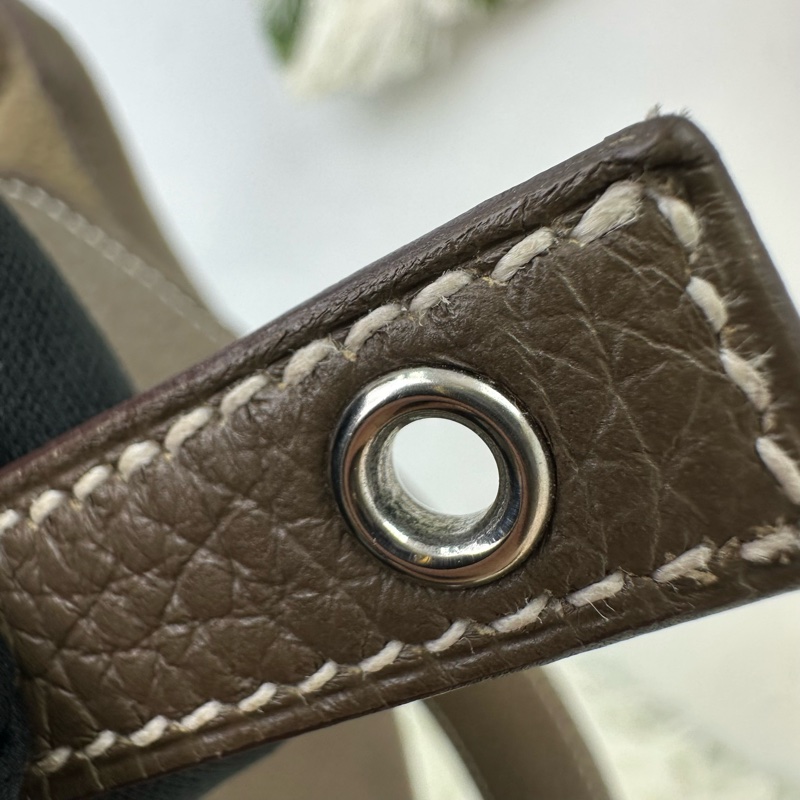 HERMES PICOTIN 22 大象灰銀扣菜籃子 U Stamp-11