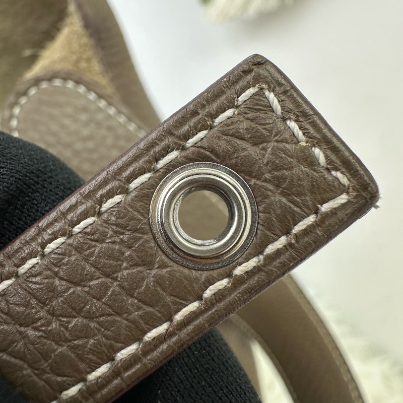 HERMES PICOTIN 22 大象灰銀扣菜籃子 U Stamp-12