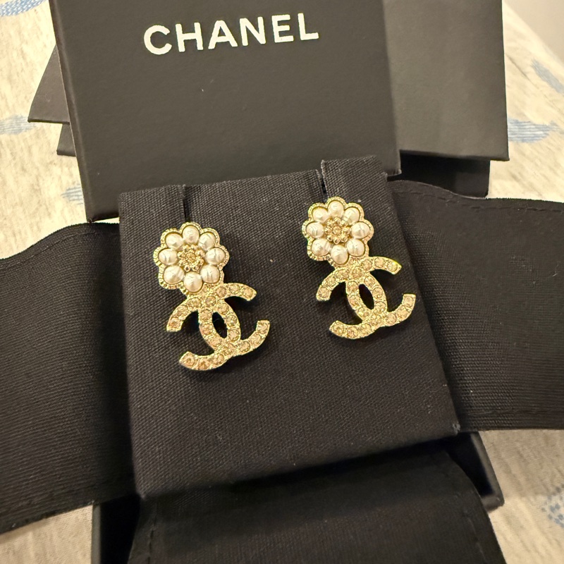 Chanel 22K 山茶花耳環-2