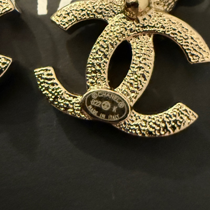 Chanel 22K 山茶花耳環-3