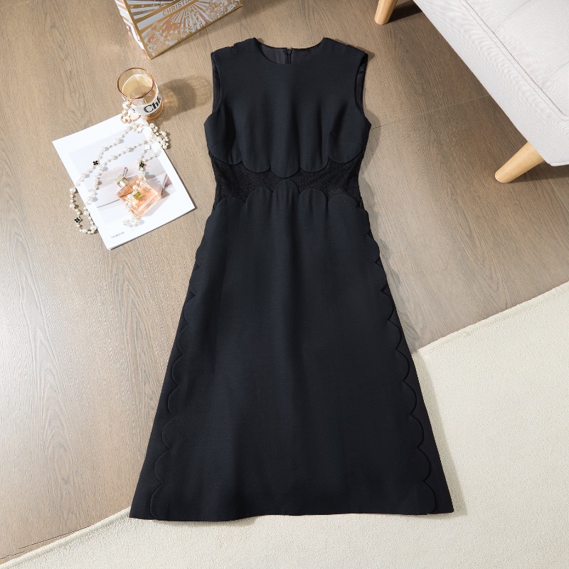 ❤️ VALENTINO 無袖連身裙 腰部蕾絲-4