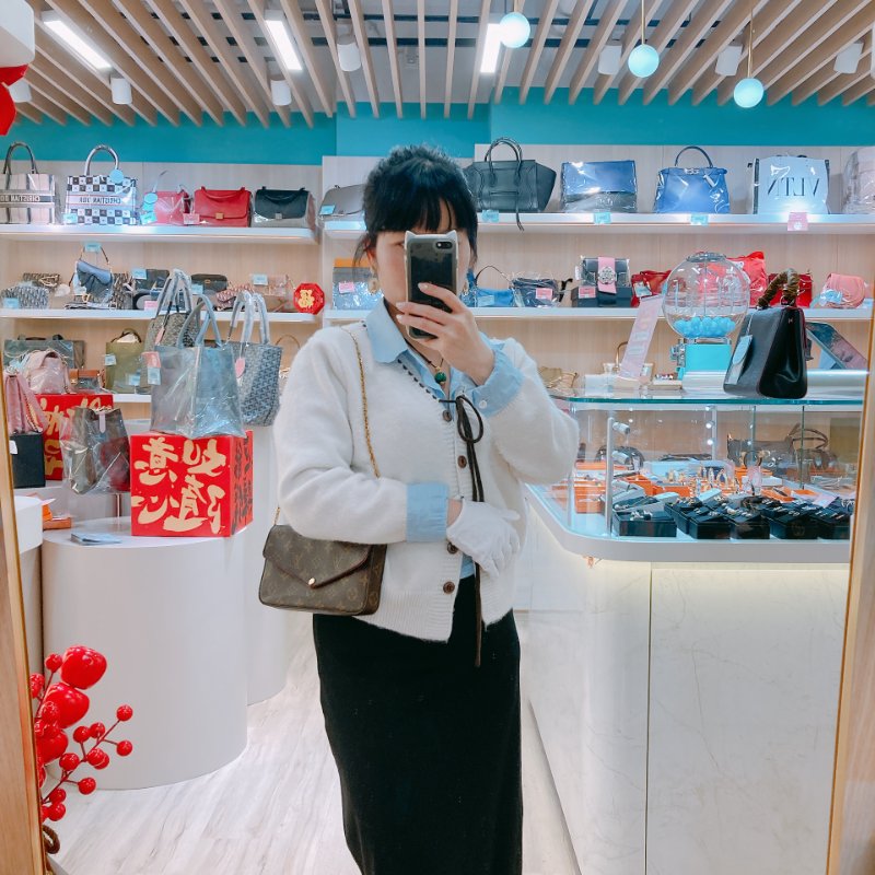 MS0499 Louis Vuitton 路易威登 鏈條錢包 帆布 老花 紅色 金扣 Pochette Felicie 2 In 1 Monogram With Red x GHW-19