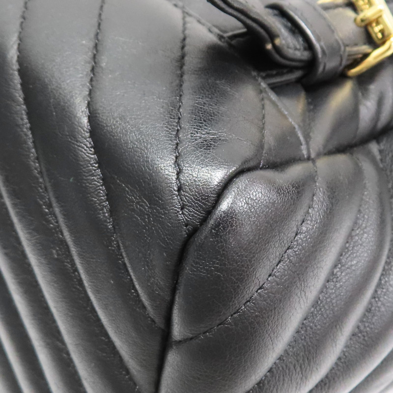 黑色 牛皮 Urban Spirit 後背包 金釦【CHANEL 香奈兒】 A91121-13