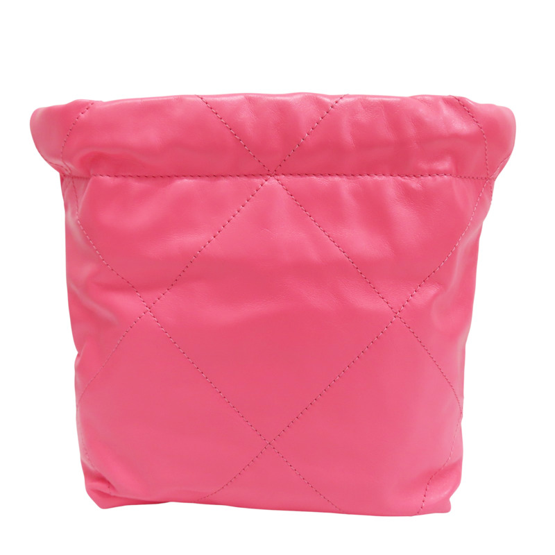 粉色 牛皮 22 mini 鏈帶肩背包【CHANEL 香奈兒】 AS3980-1