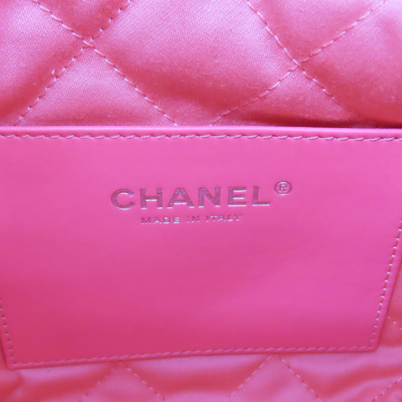 粉色 牛皮 22 mini 鏈帶肩背包【CHANEL 香奈兒】 AS3980-5