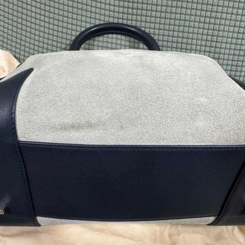 Loewe Amazona 小號 麂皮 拼色 加固邊角 手提包-10