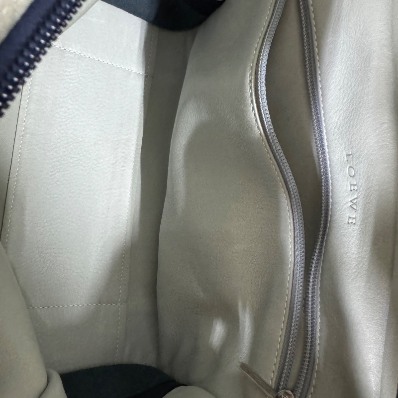 Loewe Amazona 小號 麂皮 拼色 加固邊角 手提包-11