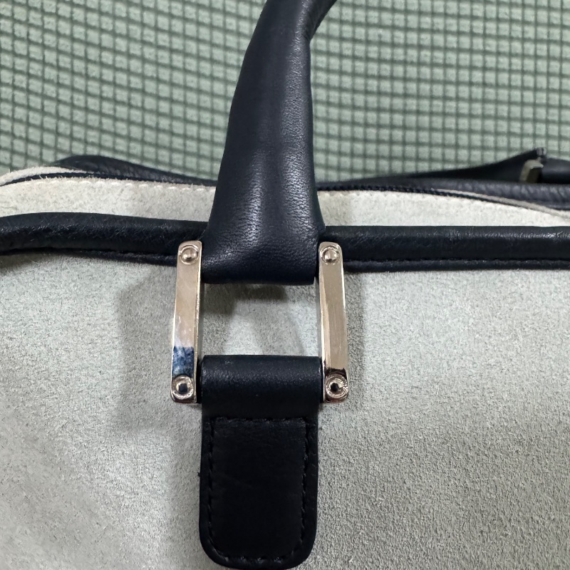 Loewe Amazona 小號 麂皮 拼色 加固邊角 手提包-18