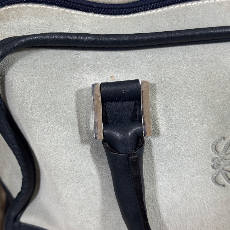 Loewe Amazona 小號 麂皮 拼色 加固邊角 手提包-20