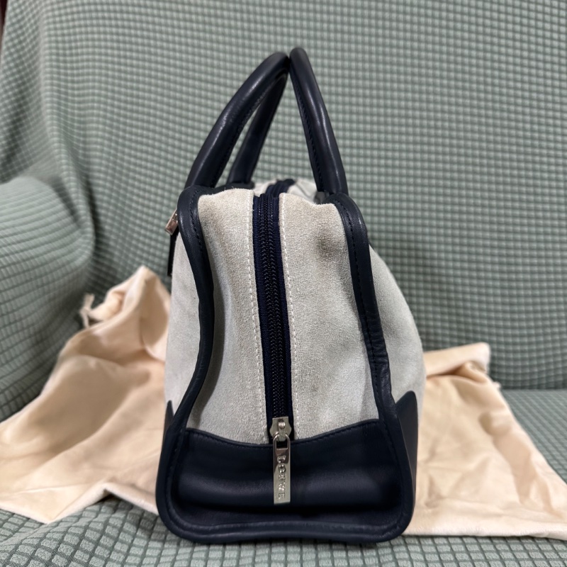 Loewe Amazona 小號 麂皮 拼色 加固邊角 手提包-21