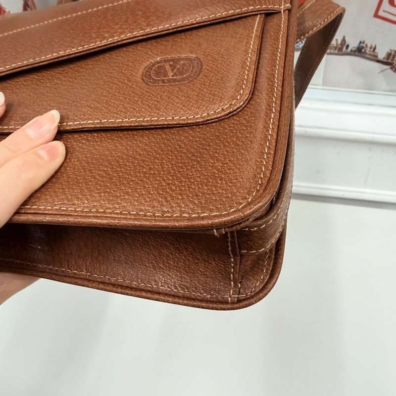 Valentino Garavani華倫天奴 真皮兩用包 斜背包 腋下包 義大利製-10