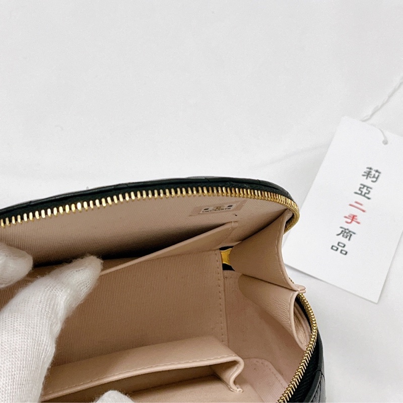 莉亞精品♡ Chanel AP3087 提把半月包 黑金 二手-15